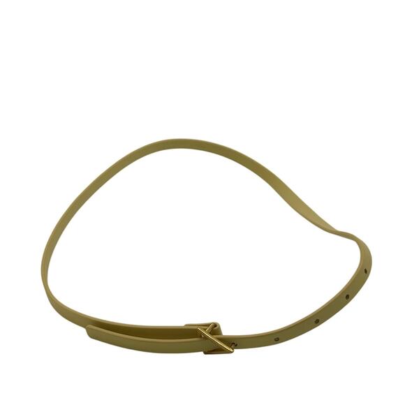 Bottega Veneta Triangle Snake Light Yellow Narrow Leather Belt *32"Dustbag - Picture 6 of 6
